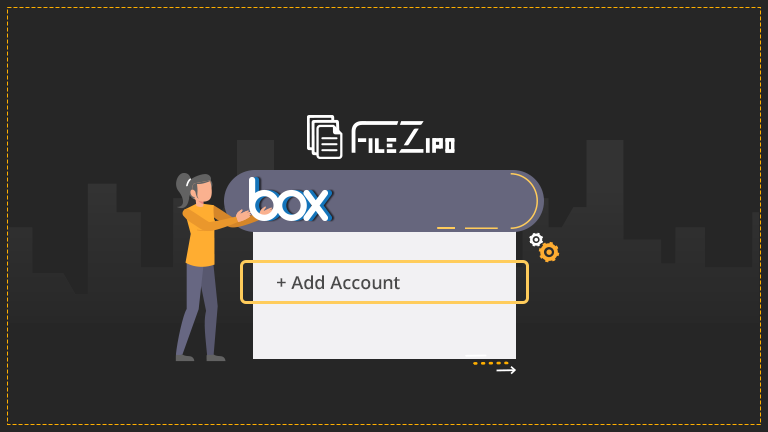 How to add a new Box.com account in the File ZIPO?