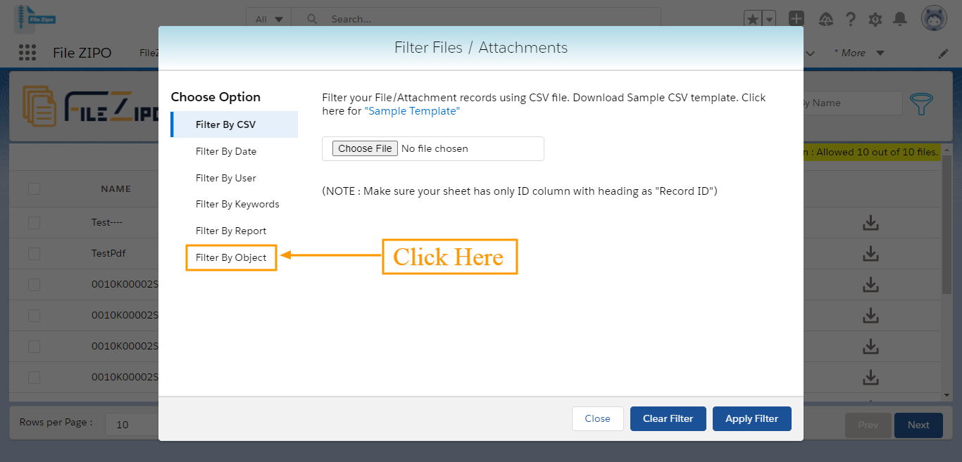 How to use Advance Filter